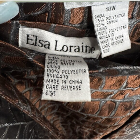 Vintage Elsa Loraine Blazer jacket and skirt set size 18 W crocodile print - Picture 6 of 8